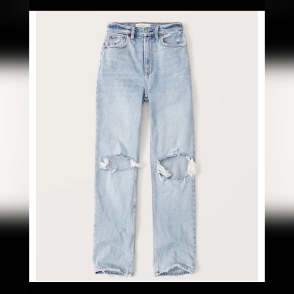 90s ultra high rise straight jeans Abercrombie And Fitch